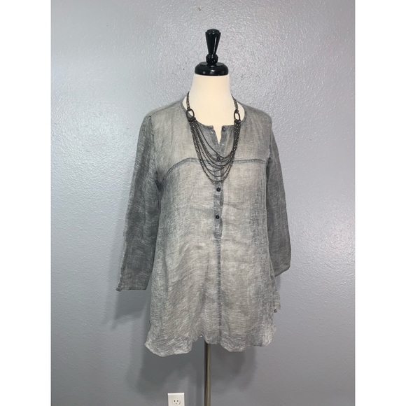 Eileen Fisher Tops - EILEEN FISHER A Line Organic Linen Tunic XS